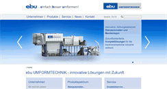 Desktop Screenshot of ebu-umformtechnik.de