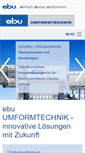 Mobile Screenshot of ebu-umformtechnik.de