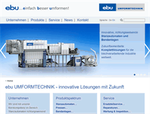 Tablet Screenshot of ebu-umformtechnik.de